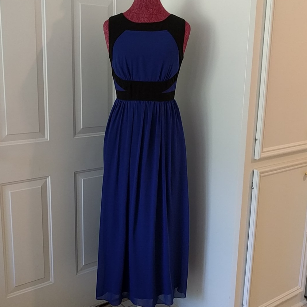 Blue and black Maxi dress Enfocus Studio 6